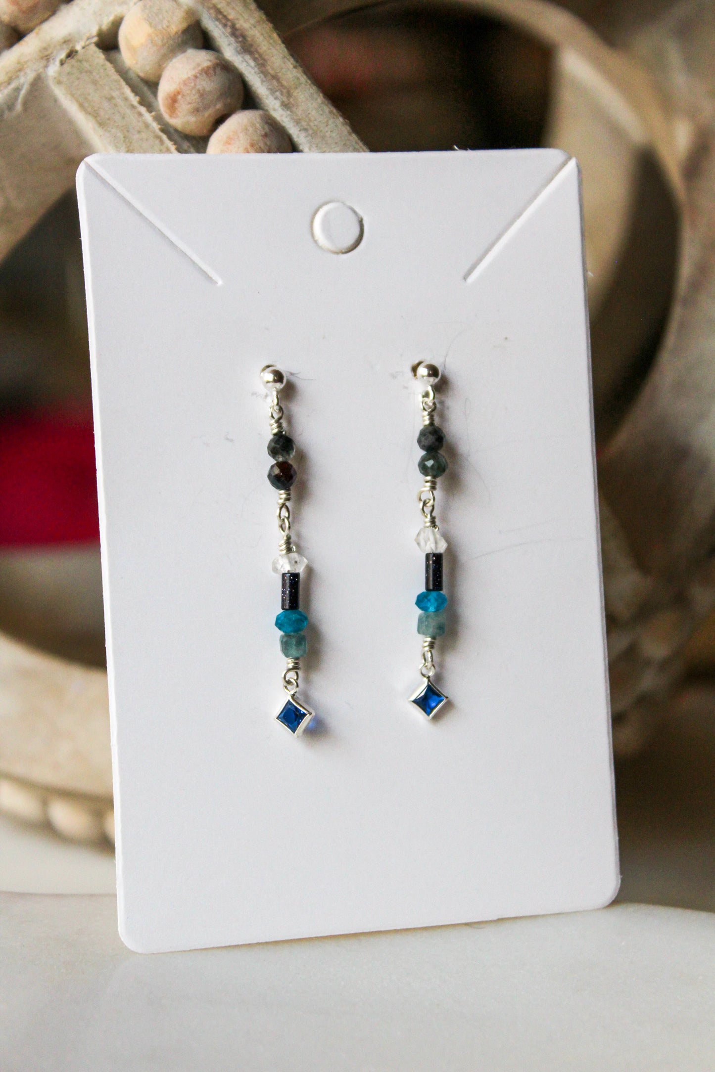Lunar Drip | Handmade Sterling Silver | Natural Gemstone Earrings