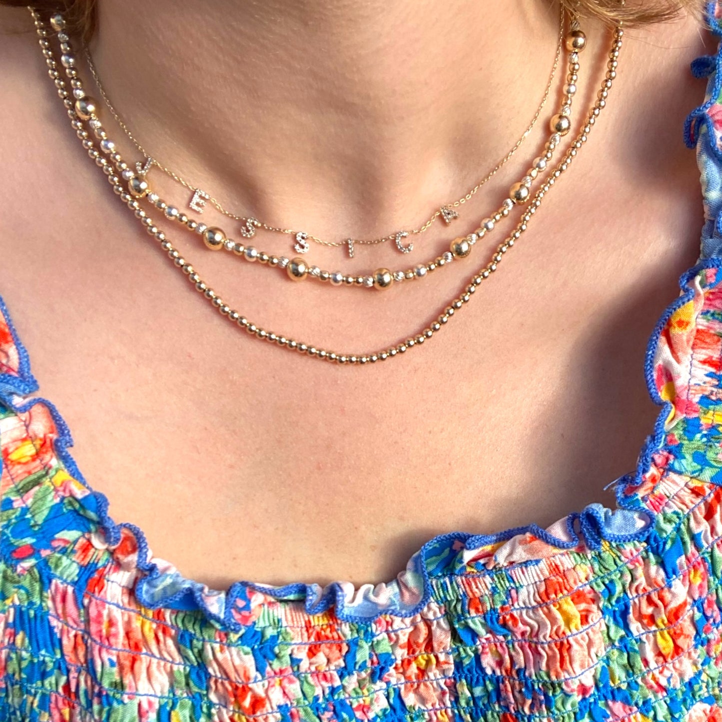 The Golden Glow Necklace | 14kt gold- filled | Beaded Necklace