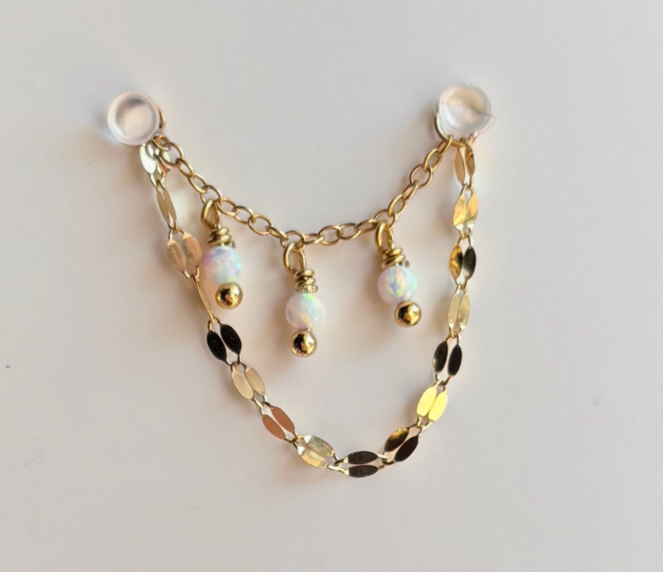 Opal & Gold/Silver Double Ear Chain (Sold as Single)