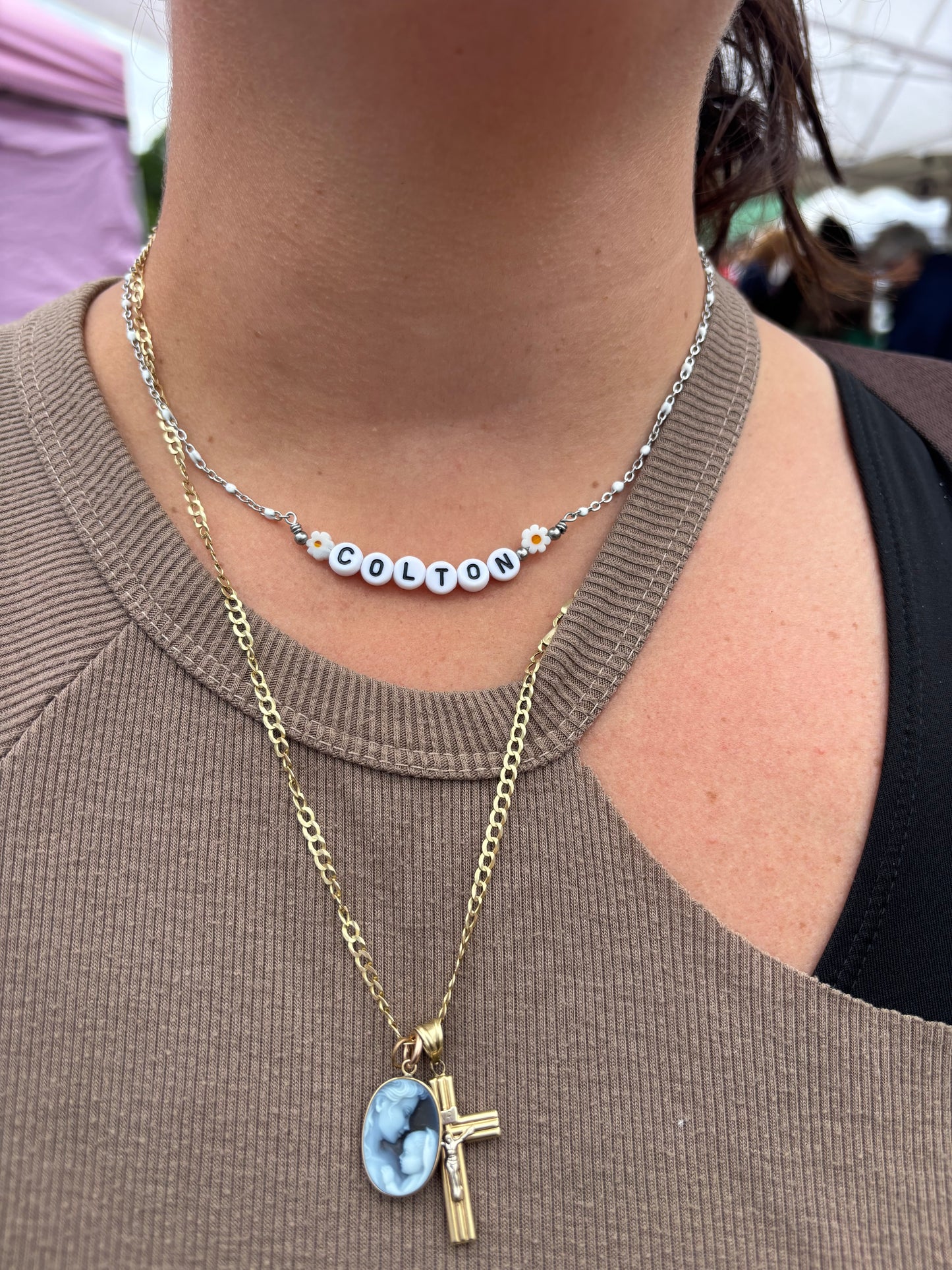 Custom Daisy Floral Necklace
