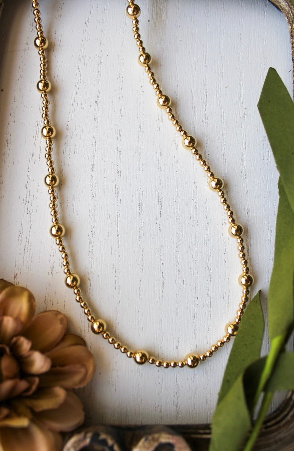 14KT Gold-Filled Beaded Necklace