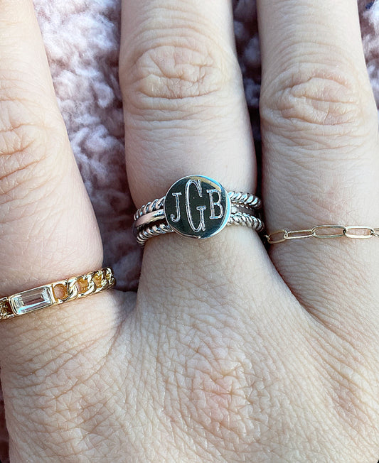 Monogram Rope Jacket Ring