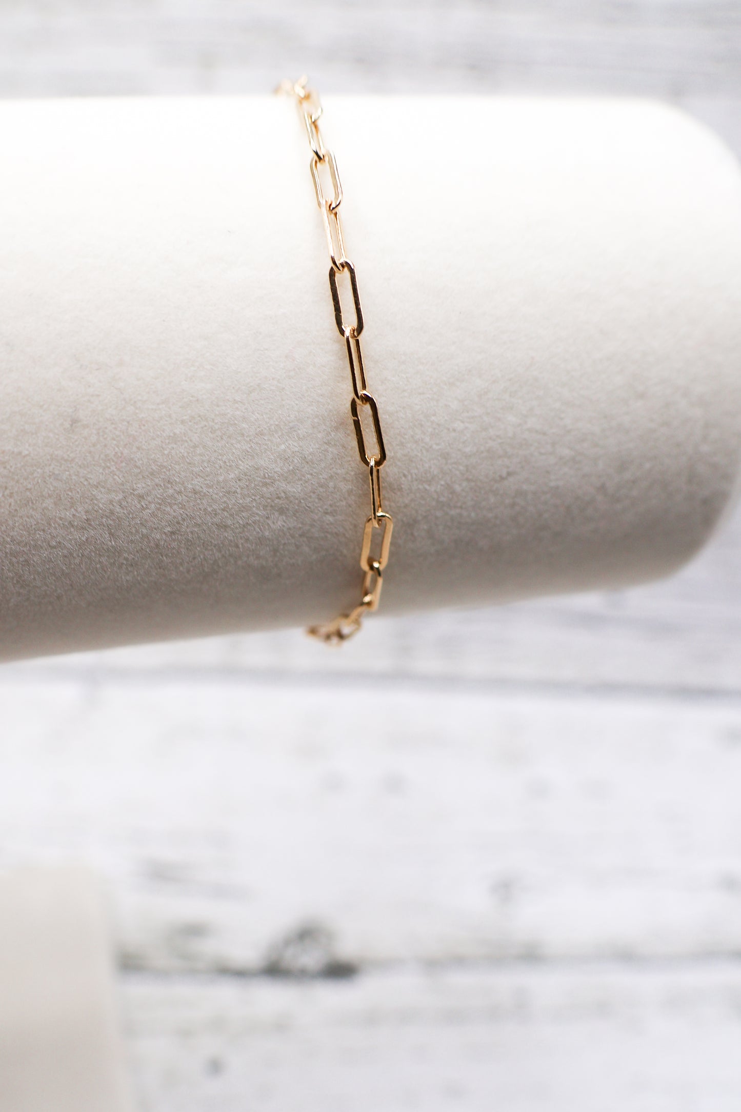 Gold Filled paperclip bracelet