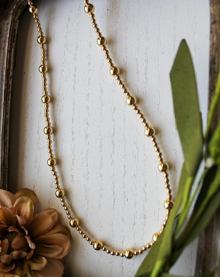 14KT Gold-Filled Beaded Necklace