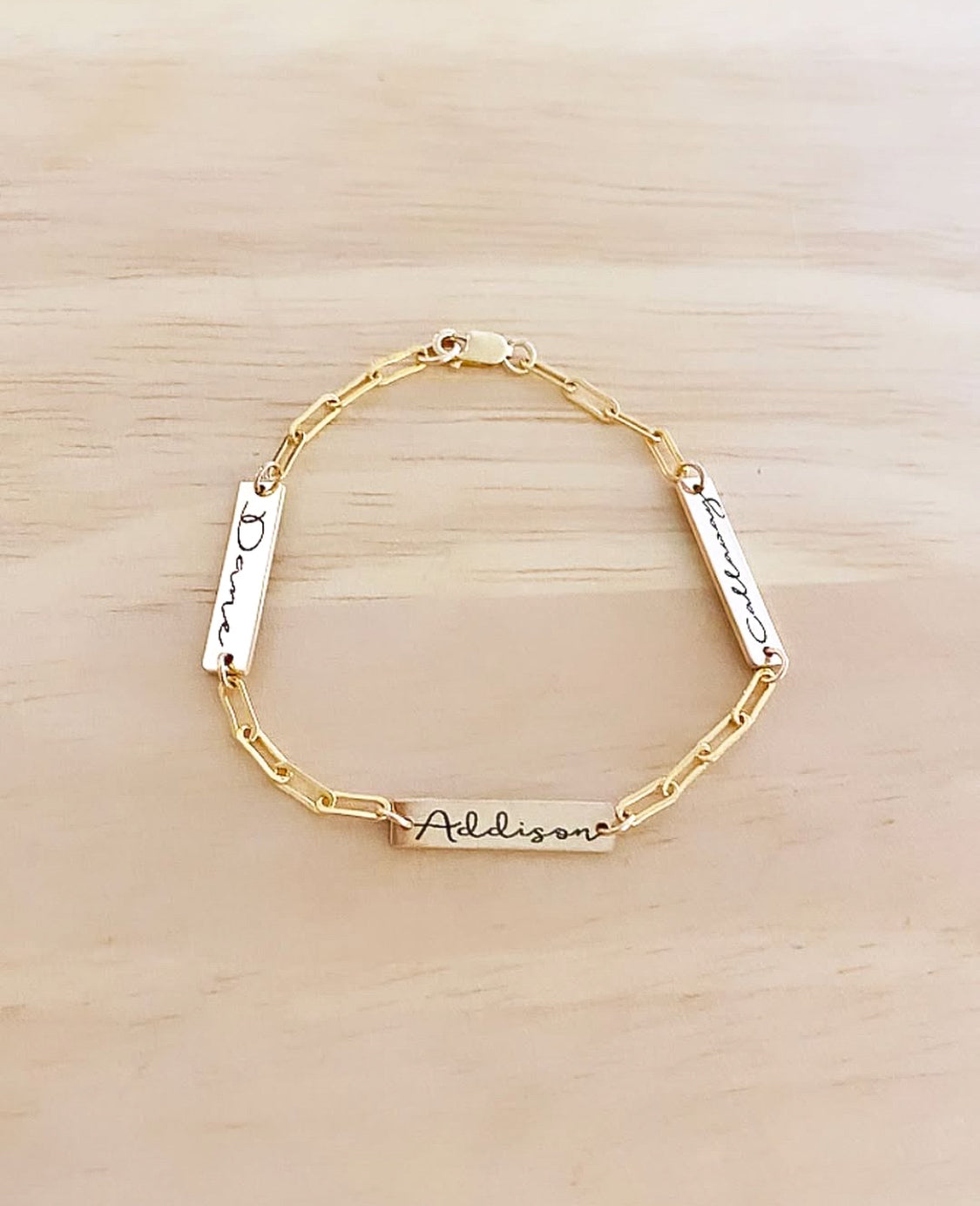 Custom Name Bracelet, Paperclip Name Bracelet, 14kt gold filled name bracelet, Personalized Jewelry